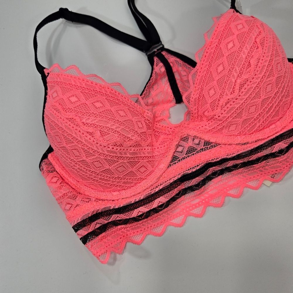 NWT PINK V. Secret racerback bright pink bra - Picture 6 of 15